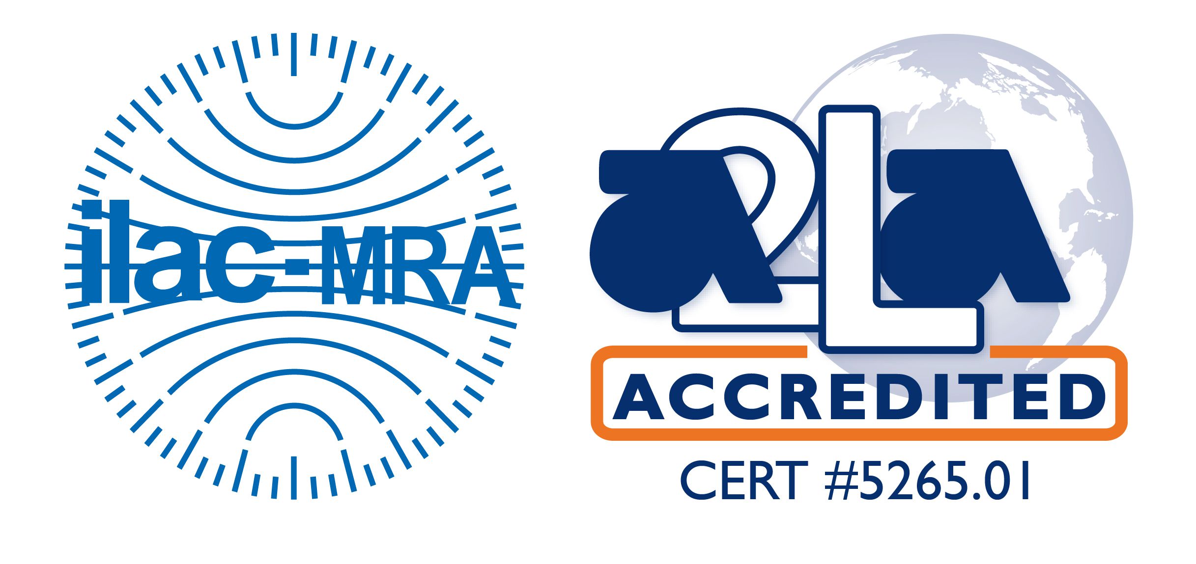 ILAC-MRA A2LA logo Safetech ilac-mra a2la certificate 5265.01